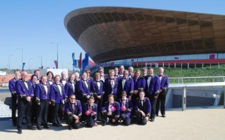 Band members outside the Olympic Velodrome