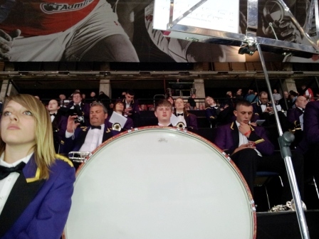 A steep stage at the Millennium Stadium